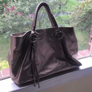 Plinio Visona italian rose gold leather purse